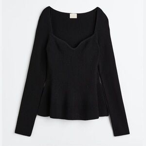 Elegant Black V-Neck Sweater